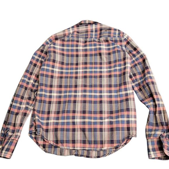 Set of Brand Name Khaki Colored Jeans and Lightweight Long Sleeve Plaid Shirt - Picture 4 of 12